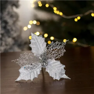 Decor. flower 13cm - on stick X3584-28