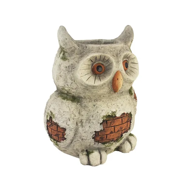 Decorative flowerpot owl X3712