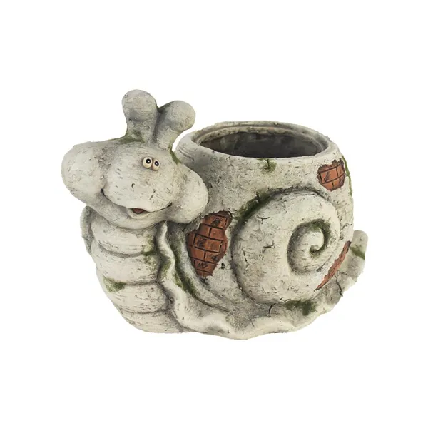 Decorative flowerpot snail X3713 