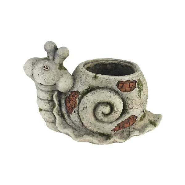 Decorative flowerpot snail X3713 