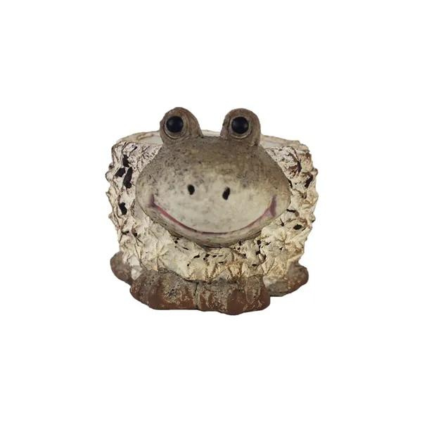 Decorative flowerpot frog X3791