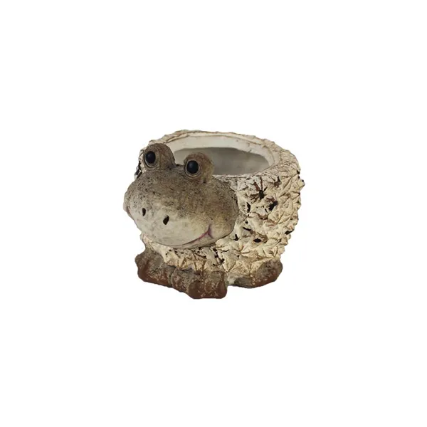 Decorative flowerpot frog X3791
