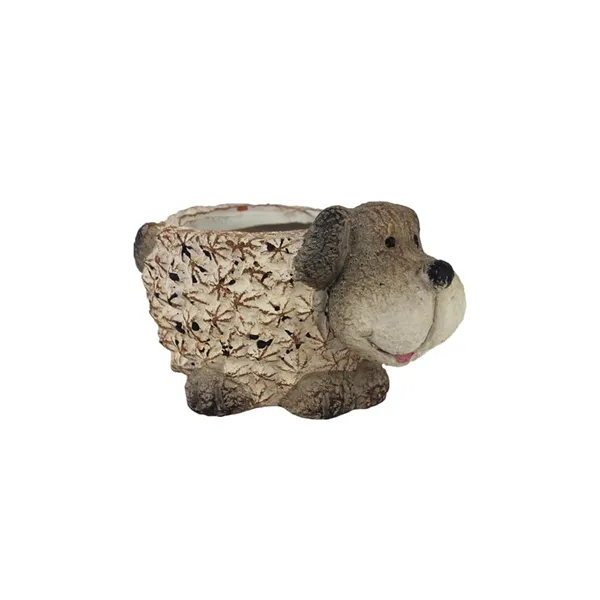 Decorative flower pot dog X3795 