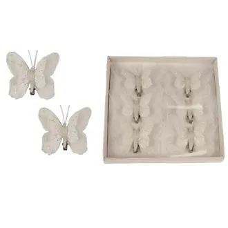 Decorative butterfly, 6 pcs X4324-01 