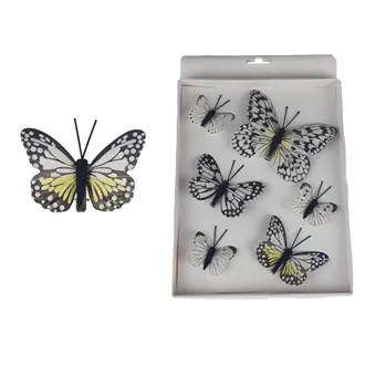 Decorative butterfly, 6 pcs X4973