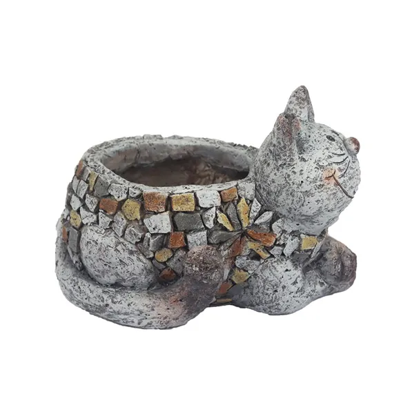 Decorative flower pot cat X5691