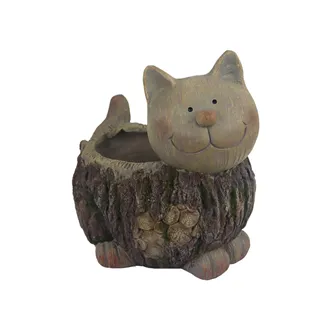 Decorative flower pot cat X5695