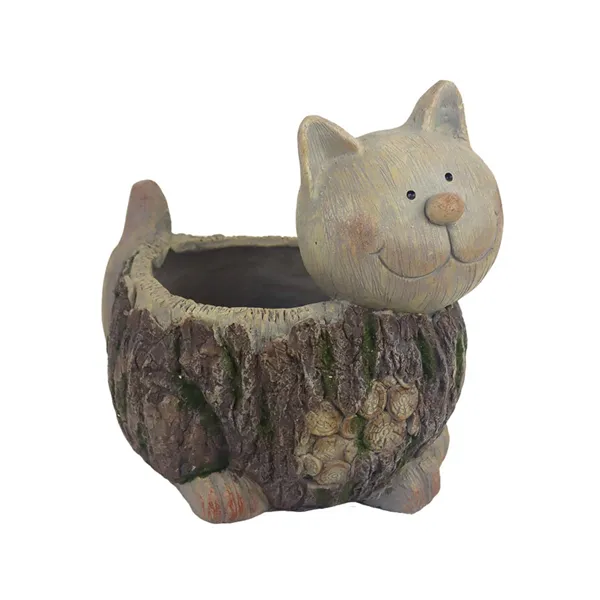 Decorative flower pot cat X5695