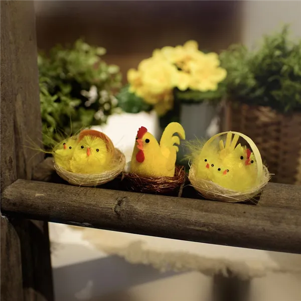 Easter box decoration mix chickens and hens 24 pcs X5750