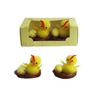 Easter chicks with eggs, 2 pcs X5756