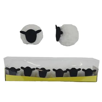 Decorative sheep, 6 pcs X5757