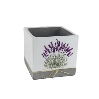 Square flower cover lavender X5809/2