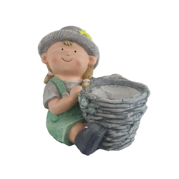 Decorative planter girl X6555