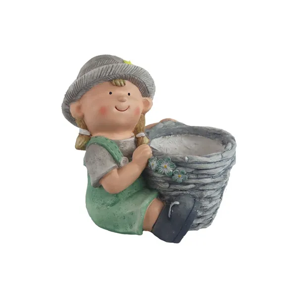 Decorative planter girl X6555