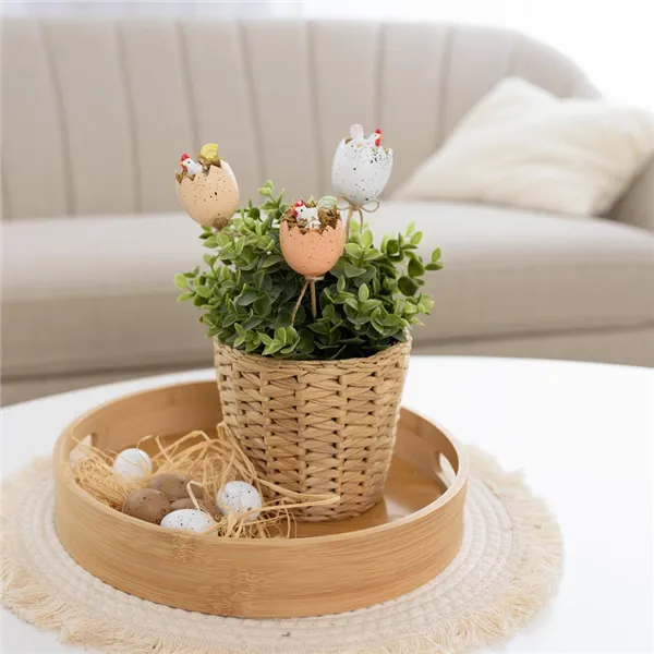 Easter decoration on stick, 3 pcs X6812