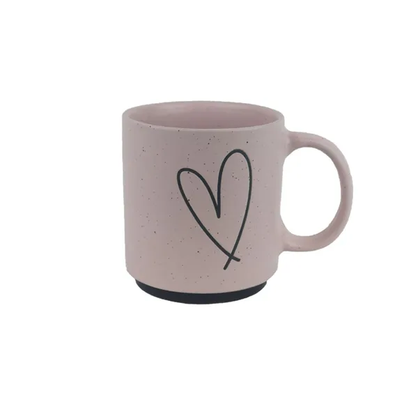 Ceramic heart mug X6976-05