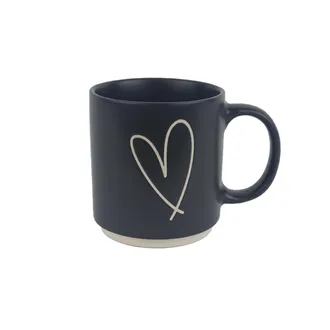 Ceramic mug heart X6976-19