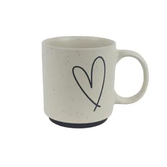 Ceramic mug heart X6976-26