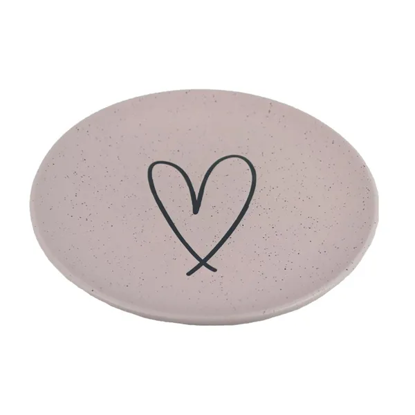 Ceramic plate heart X6977-05