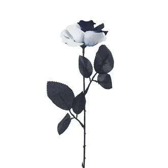 Artificial rose with skull Halloween decoration X7012