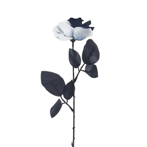 Artificial rose with skull Halloween decoration X7012