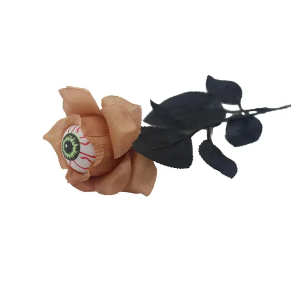 Artificial rose with eye Halloween decoration X7013