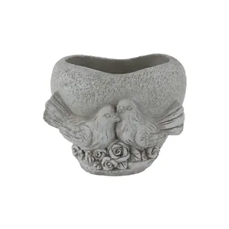 Cement planter heart  X7049