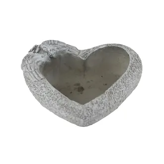 Cement planter heart X7053