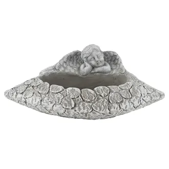 Cement planter with angel X7057