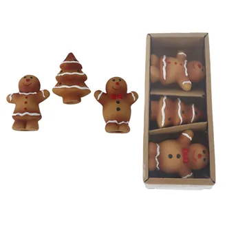 Christmas decoration gingerbread, 3 pcs X7229