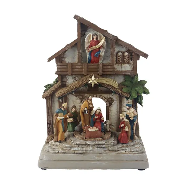 Nativity scene decoration with LED lighting, music X7411
