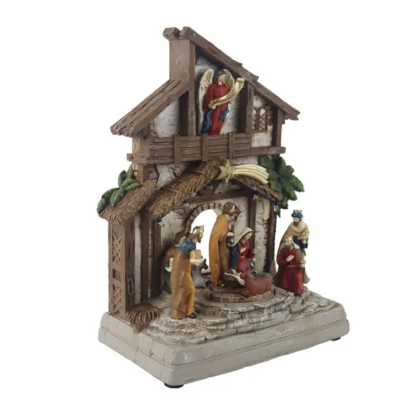 Nativity scene decoration with LED lighting, music X7411