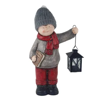Decoration boy with lantern X7460