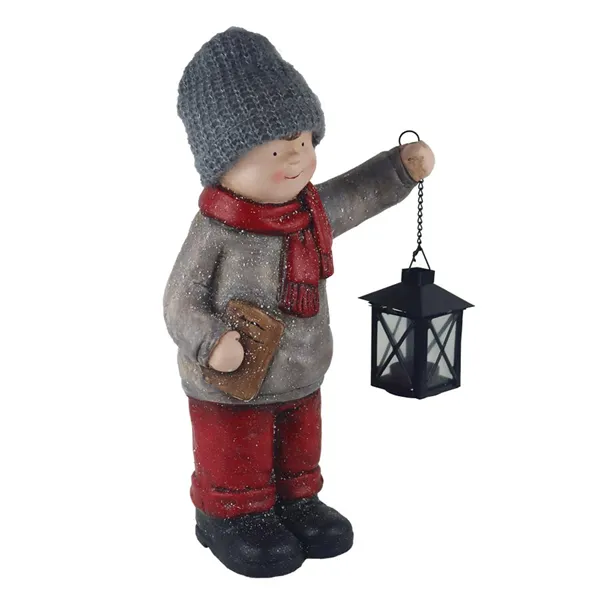 Decoration boy with lantern X7460