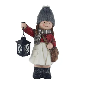 Decoration girl with lantern X7461