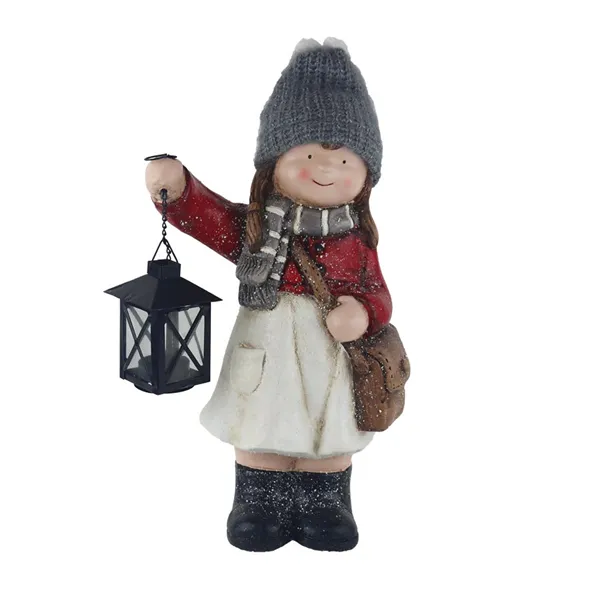 Decoration girl with lantern X7461