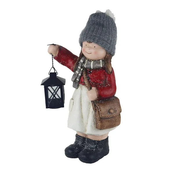 Decoration girl with lantern X7461