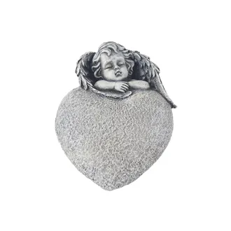 Grave decoration heart with angel X7468