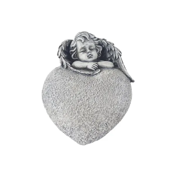 Grave decoration heart with angel X7468