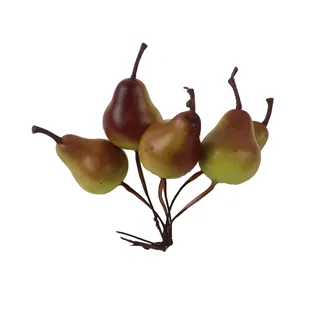 Pear decoration, 6 pcs X7534