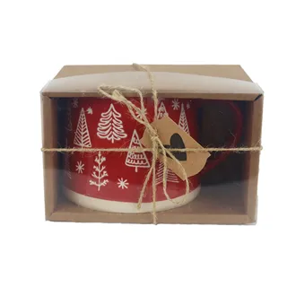 Ceramic mug with trees in box X7647/S1