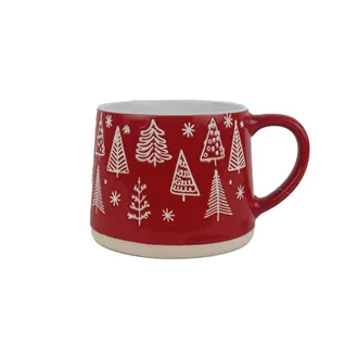 Ceramic mug with trees X7647
