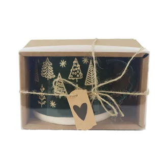 Ceramic mug with trees in box X7648/S1