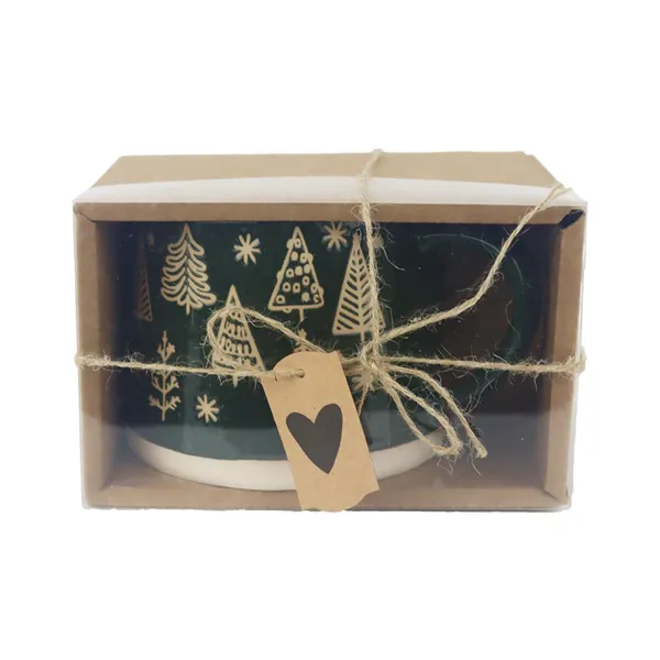 Ceramic mug with trees in box X7648/S1