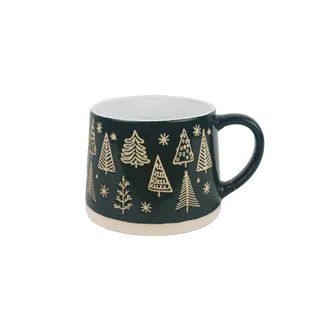 Ceramic mug with trees X7648