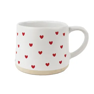 Ceramic heart mug X7651