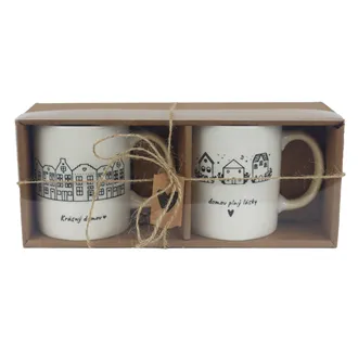 Porcelain mug, 2 pcs X7660