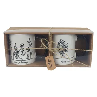 Ceramic mug, 2 pcs X7661