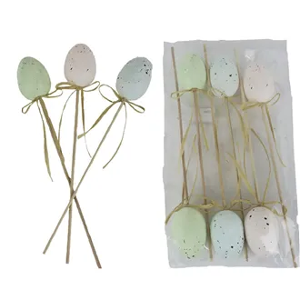 Easter egg decoration, 6 pcs X7965/3