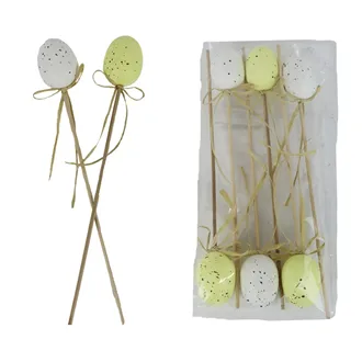Easter egg decoration, 6 pcs X7968/2